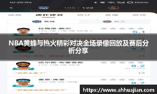 NBA黄蜂与热火精彩对决全场录像回放及赛后分析分享